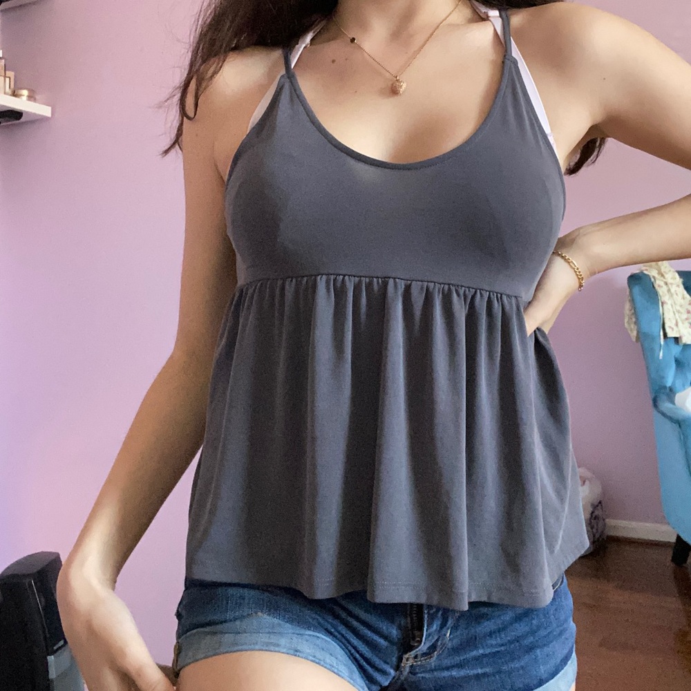 COPY - American Eagle grey baby doll elena gilbert bella swan tank top